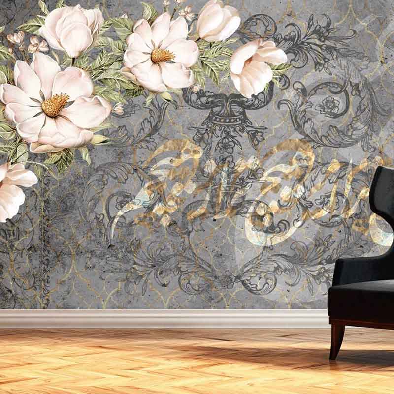 کاغذ دیواری سه بعدی طرح سنتی و ایرانی