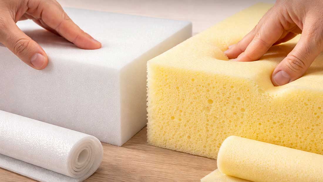 مقایسه فوم تشکی پلی اتیلن و اسفنج_polyethylene-foam-vs-sponge